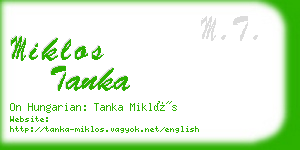 miklos tanka business card